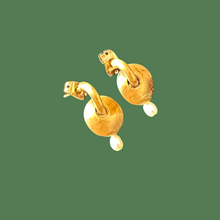 Freshwater Tiny Pearl Drop Earrings, Bridal Pearl Earrings, 24K Plated Dangle Earrings, Wedding Earrings, Bridesmaid Gift, Wedding Gift