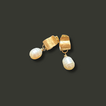 Freshwater Pearl Drop Earrings, Bridal Pearl Earrings, 24K Plated Dangle Earrings, Wedding Earrings, Bridesmaid Gift, Wedding Gift