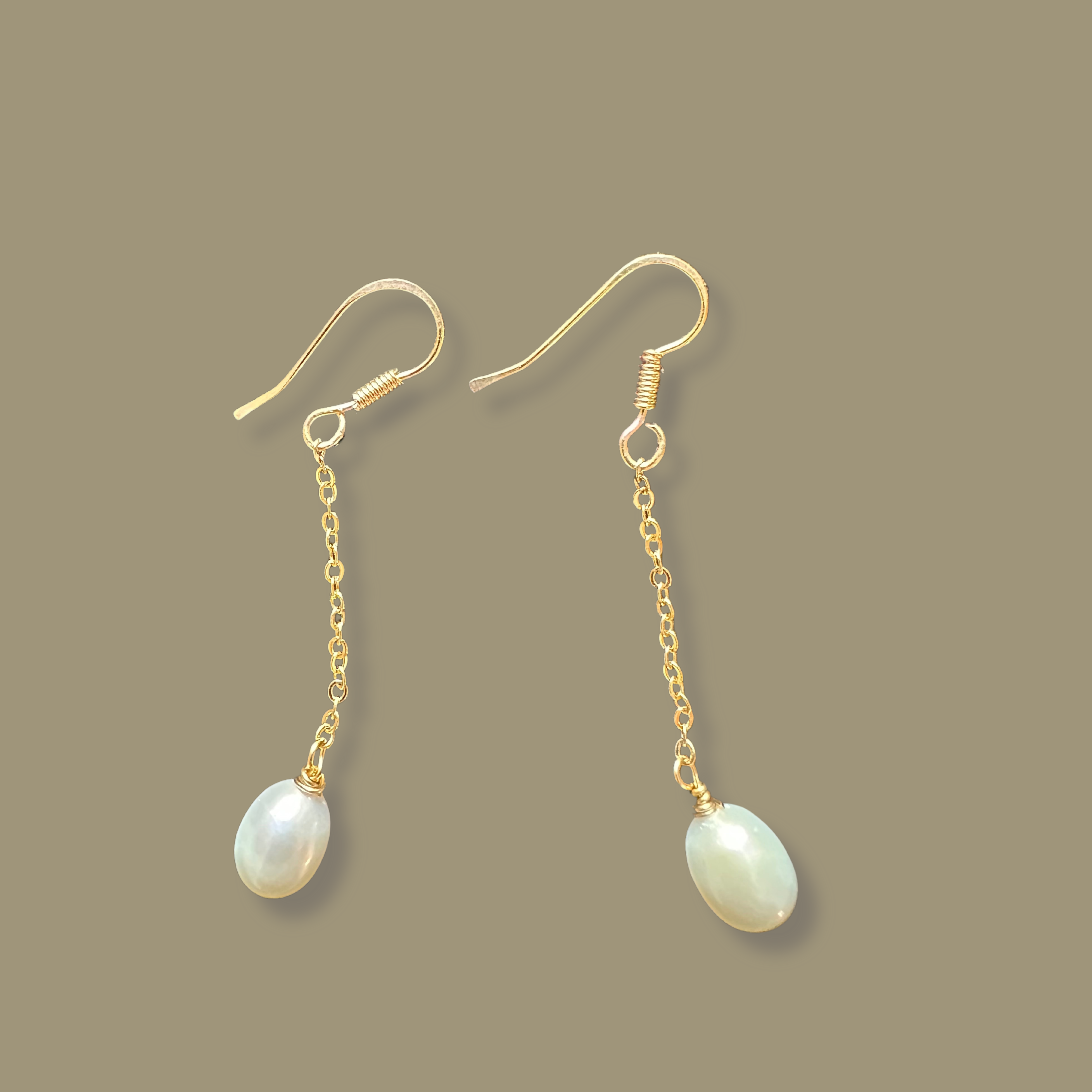 Freshwater Pearl Dangle Drop Earrings, Bridal Pearl Earrings, 24K Plated Dangle Earrings, Wedding Earrings, Bridesmaid Gift, Gift For Her