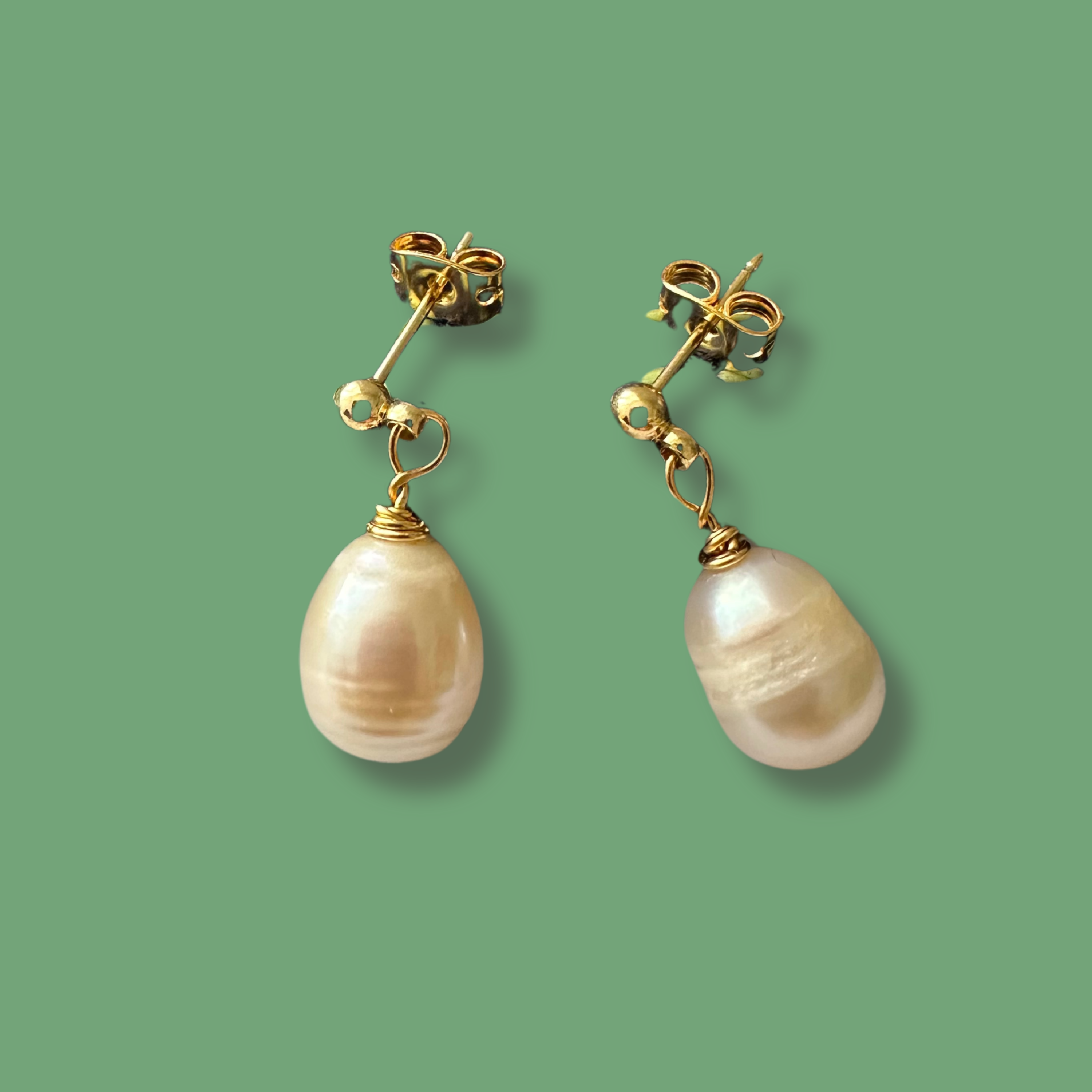 Freshwater  Pearl Drop Earrings, 1 Tier Earrings, Bridal Pearl Earrings, 24K Plated Dangle Earrings, Wedding Earrings, Bridesmaids Gifts