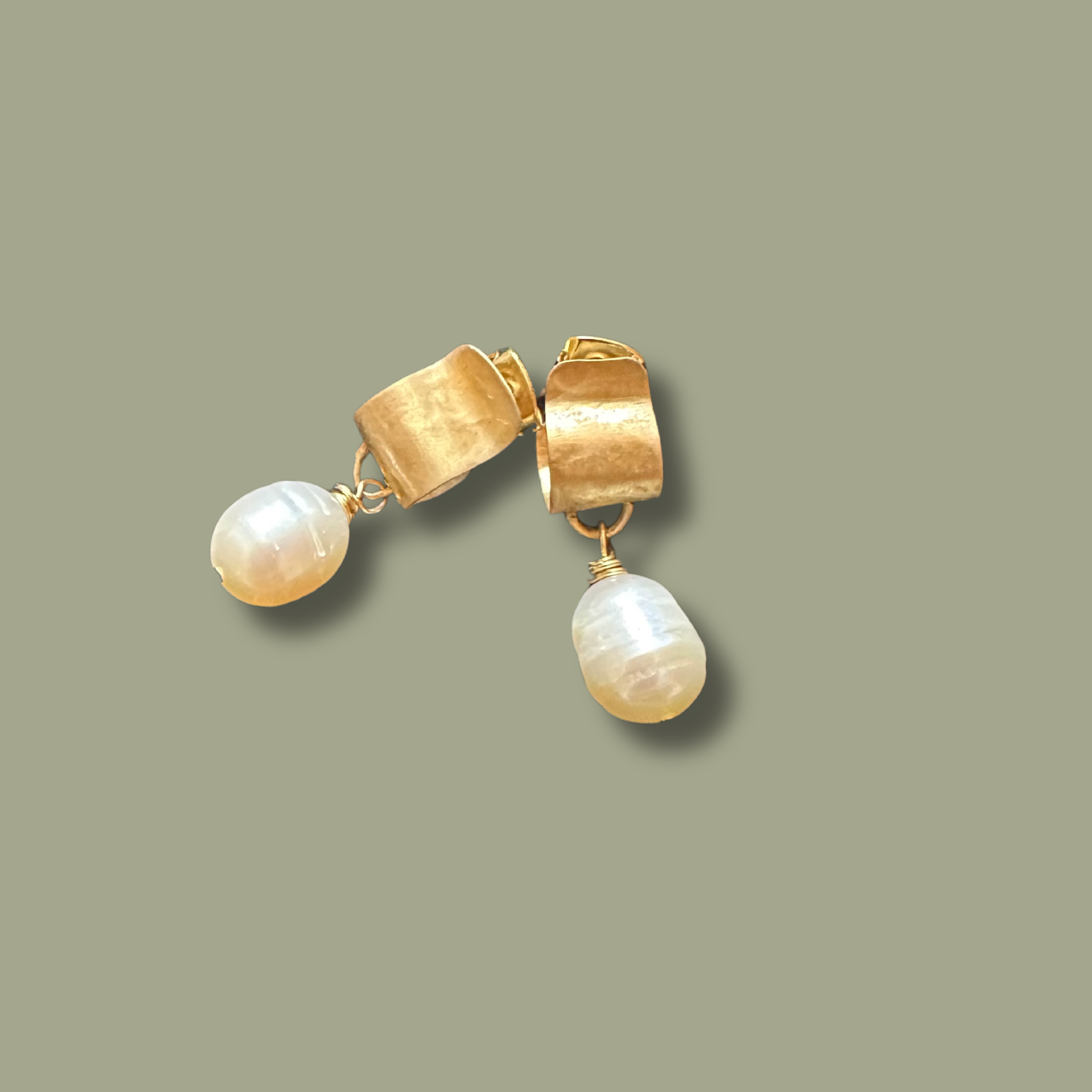 Freshwater Pearl Drop Earrings, Bridal Pearl Earrings, 24K Plated Dangle Earrings, Wedding Earrings, Bridesmaid Gift, Wedding Gift