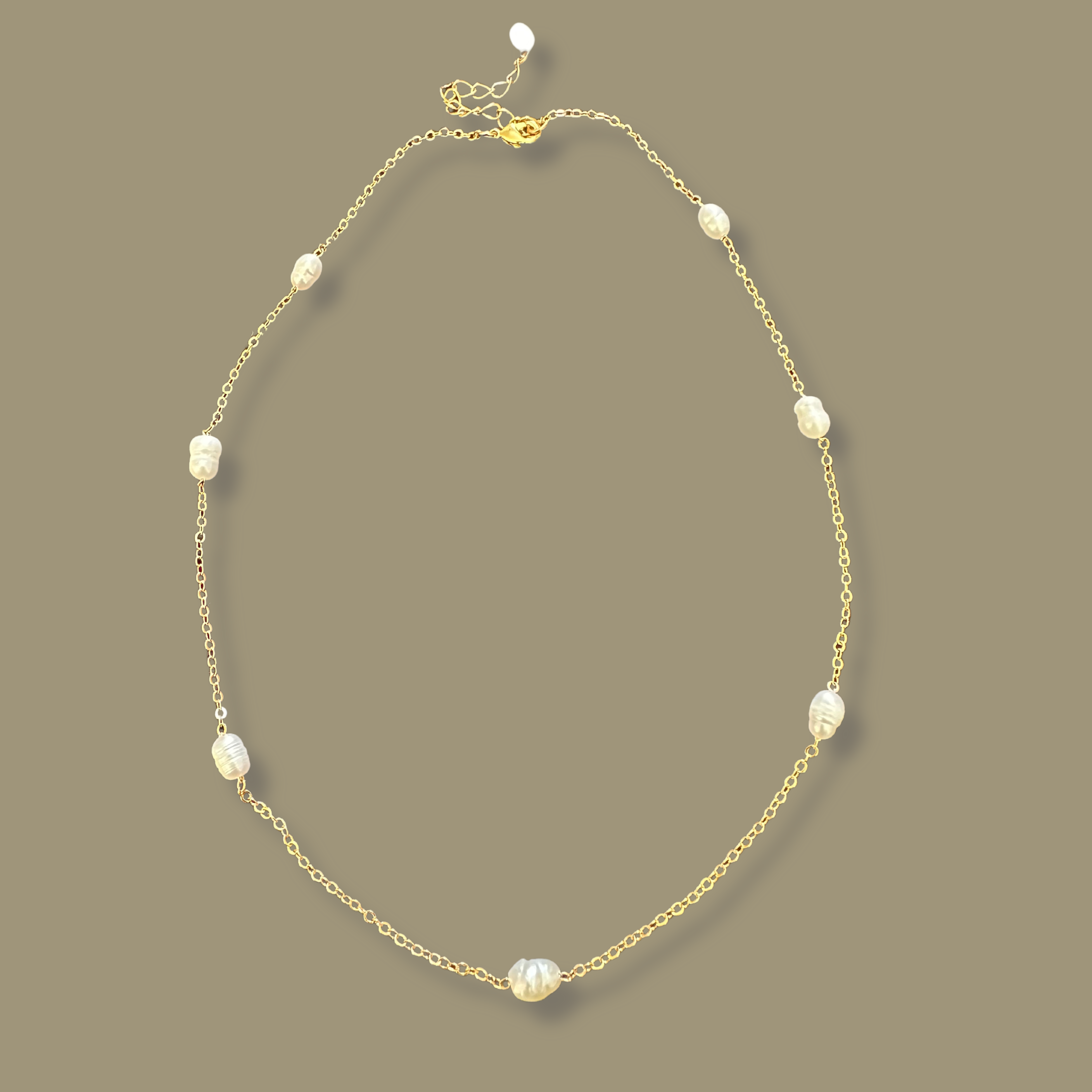 Multiple Pearl Necklace, Dainty Minimalist Pearls Choker, Bridesmaids Wedding Necklace, Birthday Gift For Her, Valentine's Gift, Oval Pearls