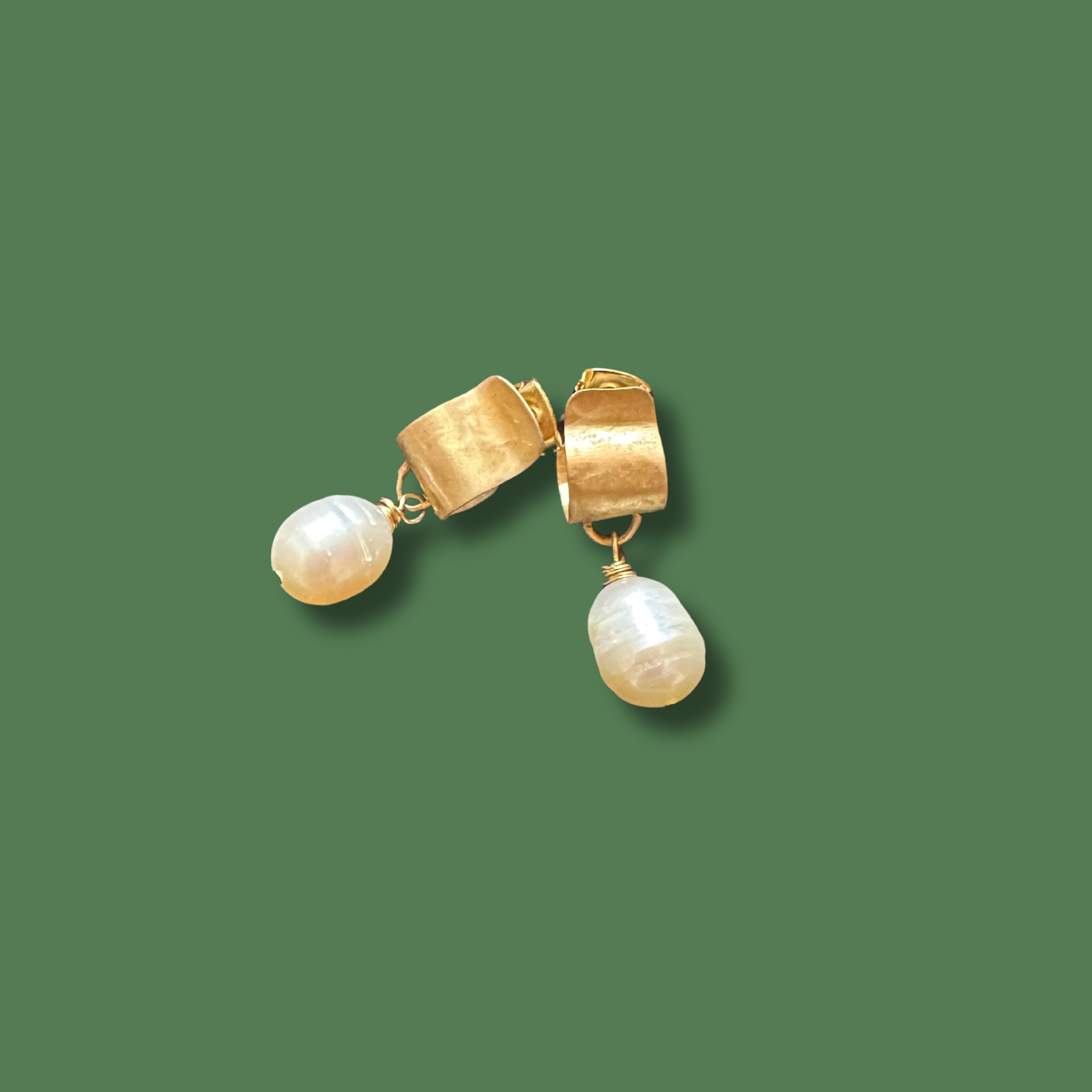 Freshwater Pearl Drop Earrings, Bridal Pearl Earrings, 24K Plated Dangle Earrings, Wedding Earrings, Bridesmaid Gift, Wedding Gift