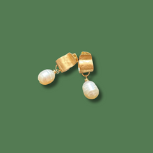 Freshwater Pearl Drop Earrings, Bridal Pearl Earrings, 24K Plated Dangle Earrings, Wedding Earrings, Bridesmaid Gift, Wedding Gift