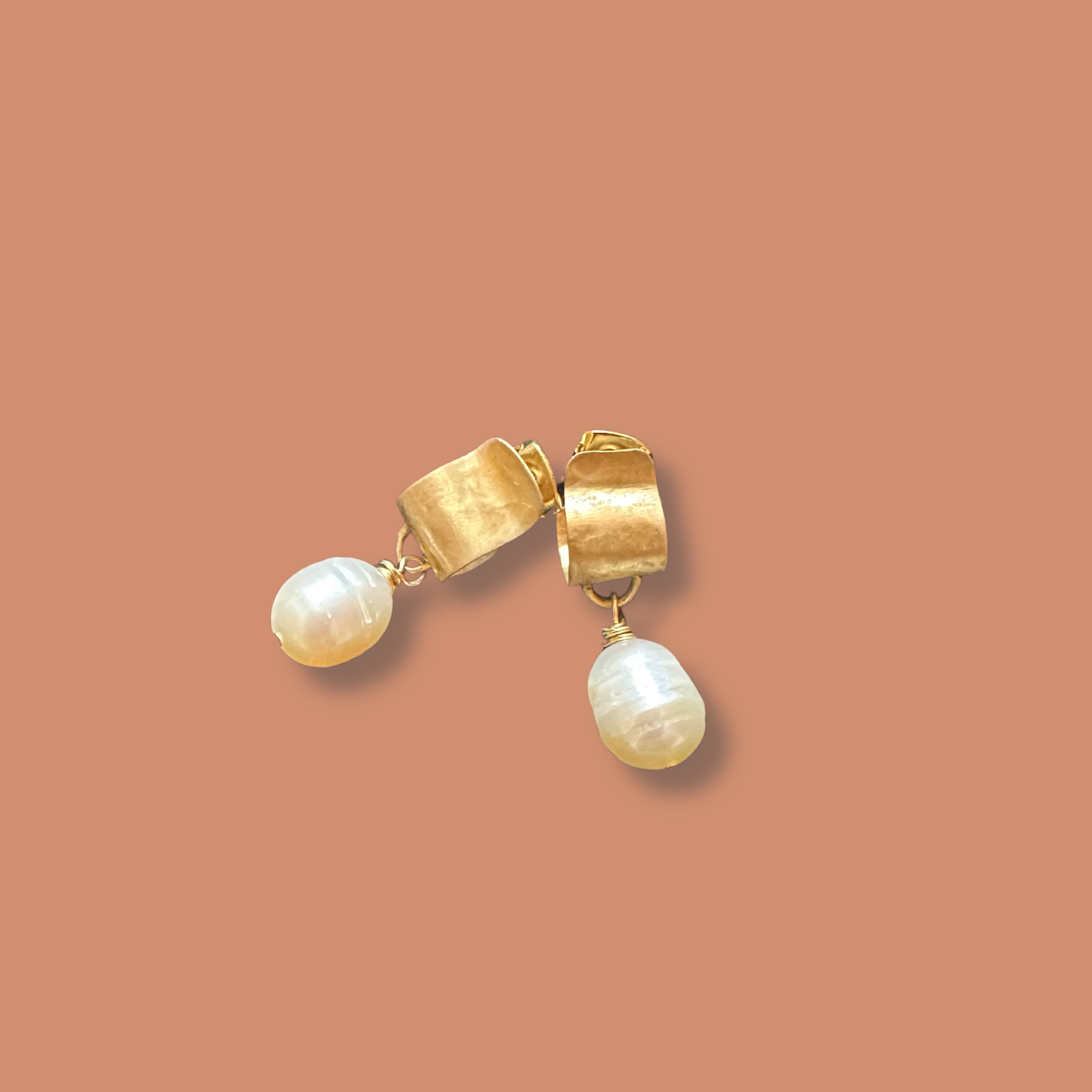 Freshwater Pearl Drop Earrings, Bridal Pearl Earrings, 24K Plated Dangle Earrings, Wedding Earrings, Bridesmaid Gift, Wedding Gift