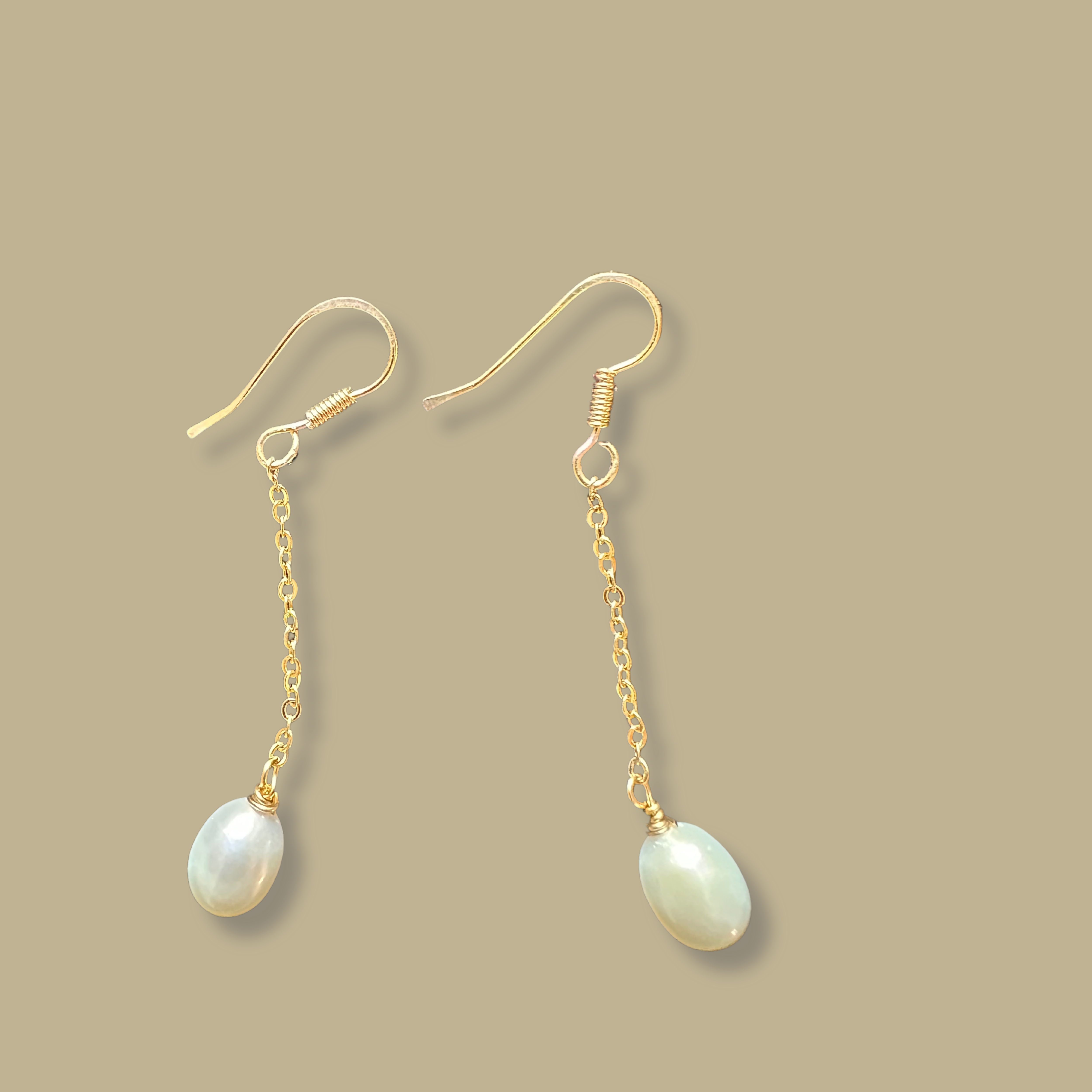 Freshwater Pearl Dangle Drop Earrings, Bridal Pearl Earrings, 24K Plated Dangle Earrings, Wedding Earrings, Bridesmaid Gift, Gift For Her