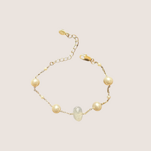 Moonstone Gemstone & Swarovski Pearls Adjustable Bracelet For Her 61/2-81/2 Inches.
