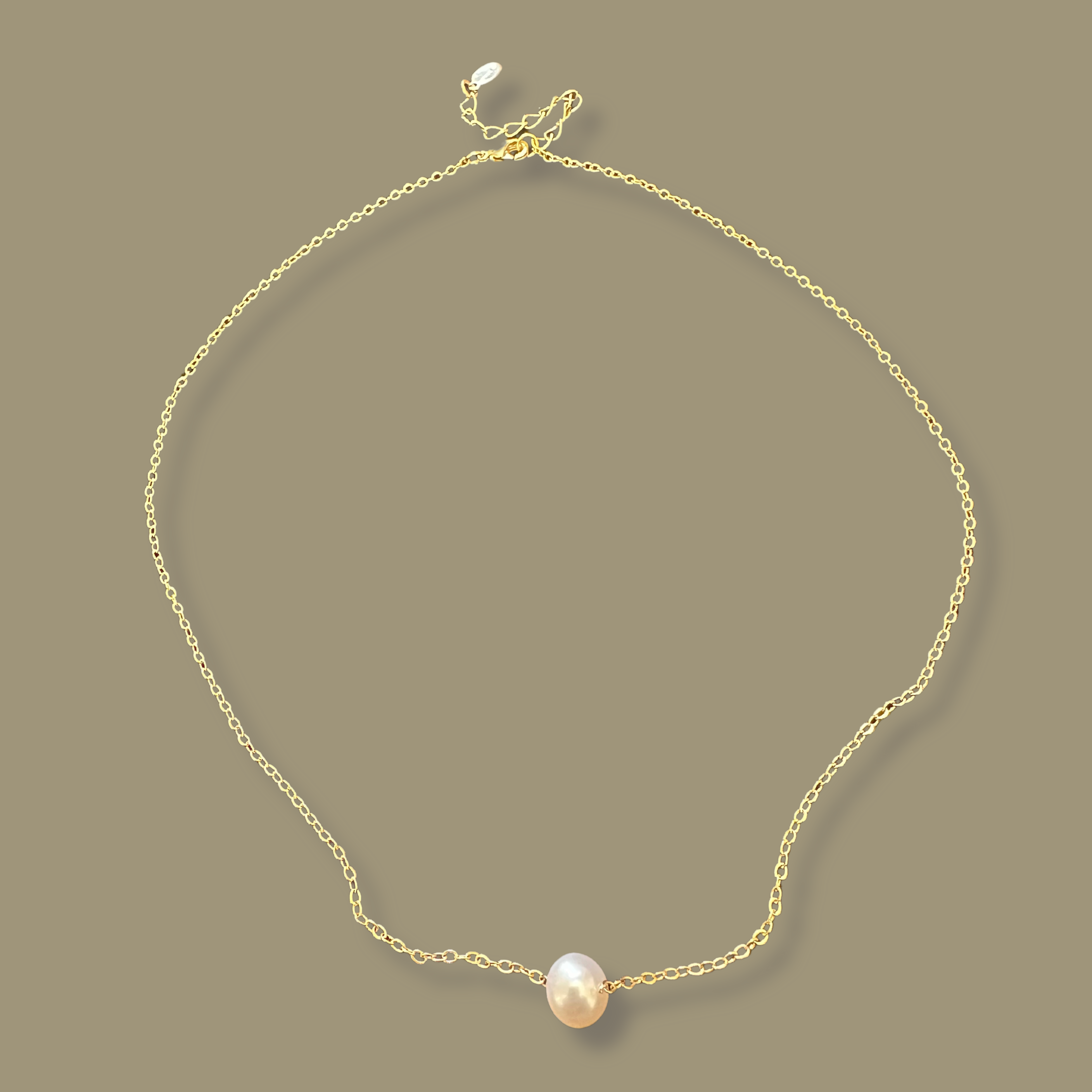 Floating Pearl Necklace, Freshwater Pearl Necklace, Dainty Pearl Necklace, Delicate Gold Chain Pearl Necklace, Wedding Necklace, Gift For Her.
