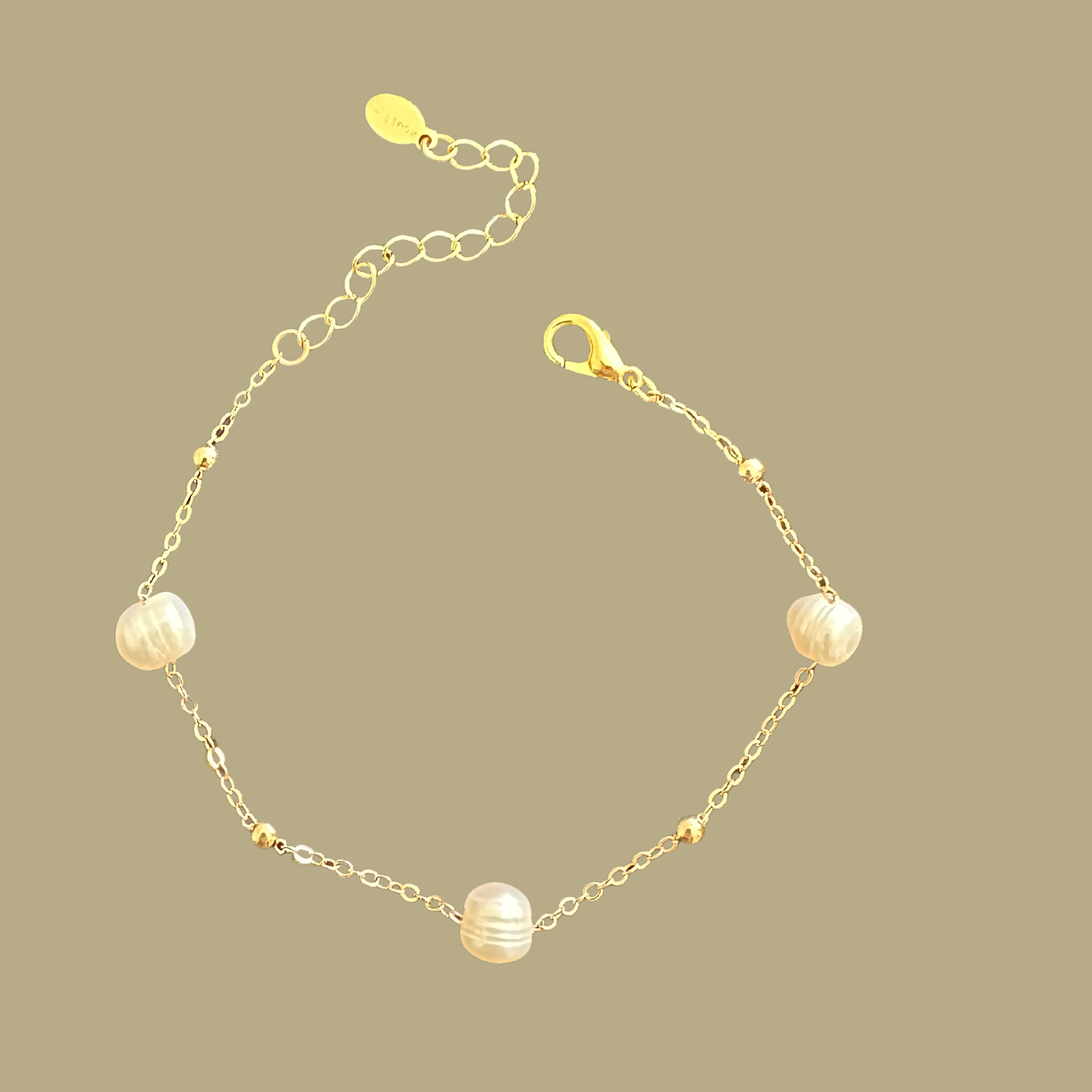 Multiple Pearl Bracelet, Freshwater Natural Pearl Bracelet, Bridesmaids Gift, Minimalist Pearl Gold Chain Bracelet, Gift For Her, Gift For Mom