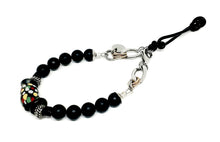 Onyx Stainless Steel Beaded Bracelet with Lobster Clasp