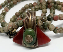 Unakite Double Stranded Statement Necklace