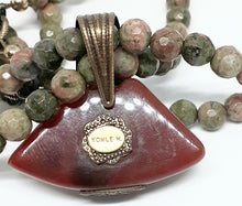 Unakite Double Stranded Statement Necklace