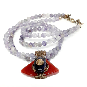 Amethyst Double Stranded Purple Necklace