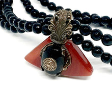 Black Beaded Statement Necklace