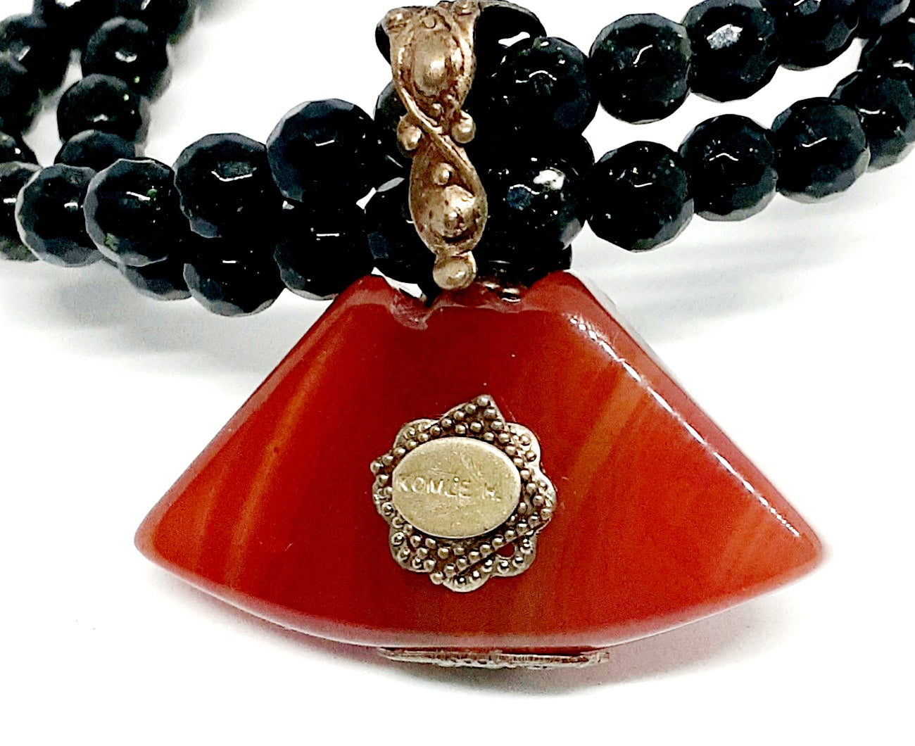 Green Double Stranded Statement Necklace