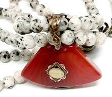 Double Stranded Light Snowflake Obsidian Necklace