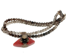 Double Stranded Smoky Quartz Beaded Necklace