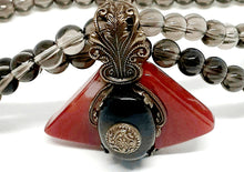 Double Stranded Smoky Quartz Beaded Necklace