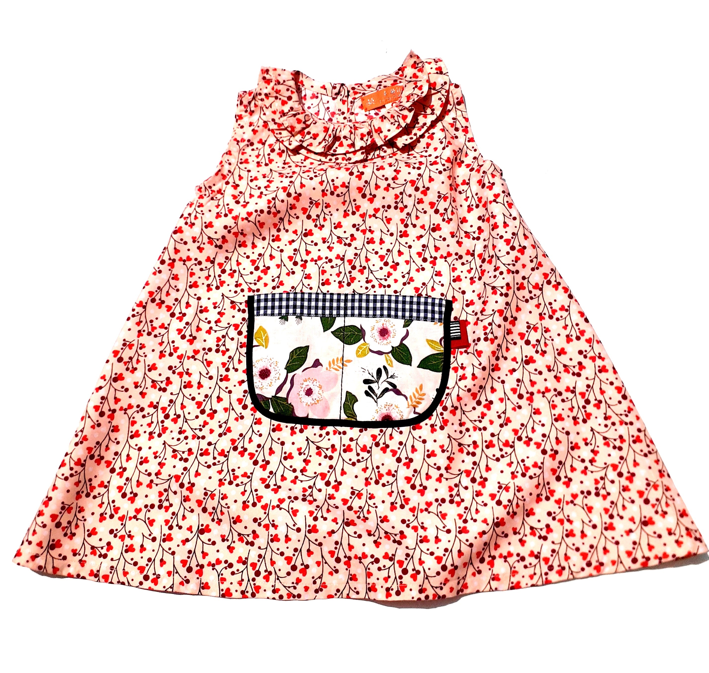 Pink and Red Girl's Dress