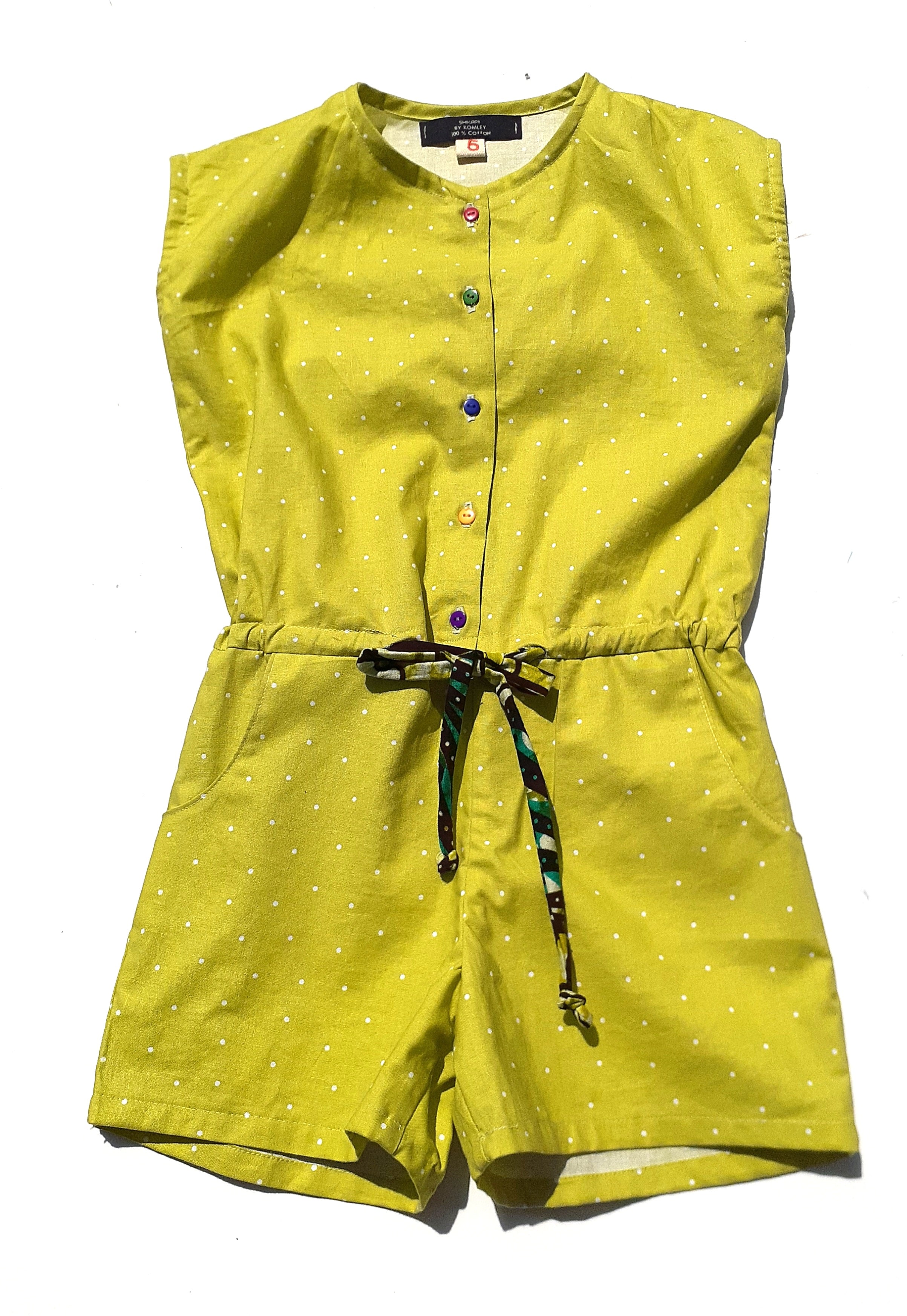 Green Girl's Romper