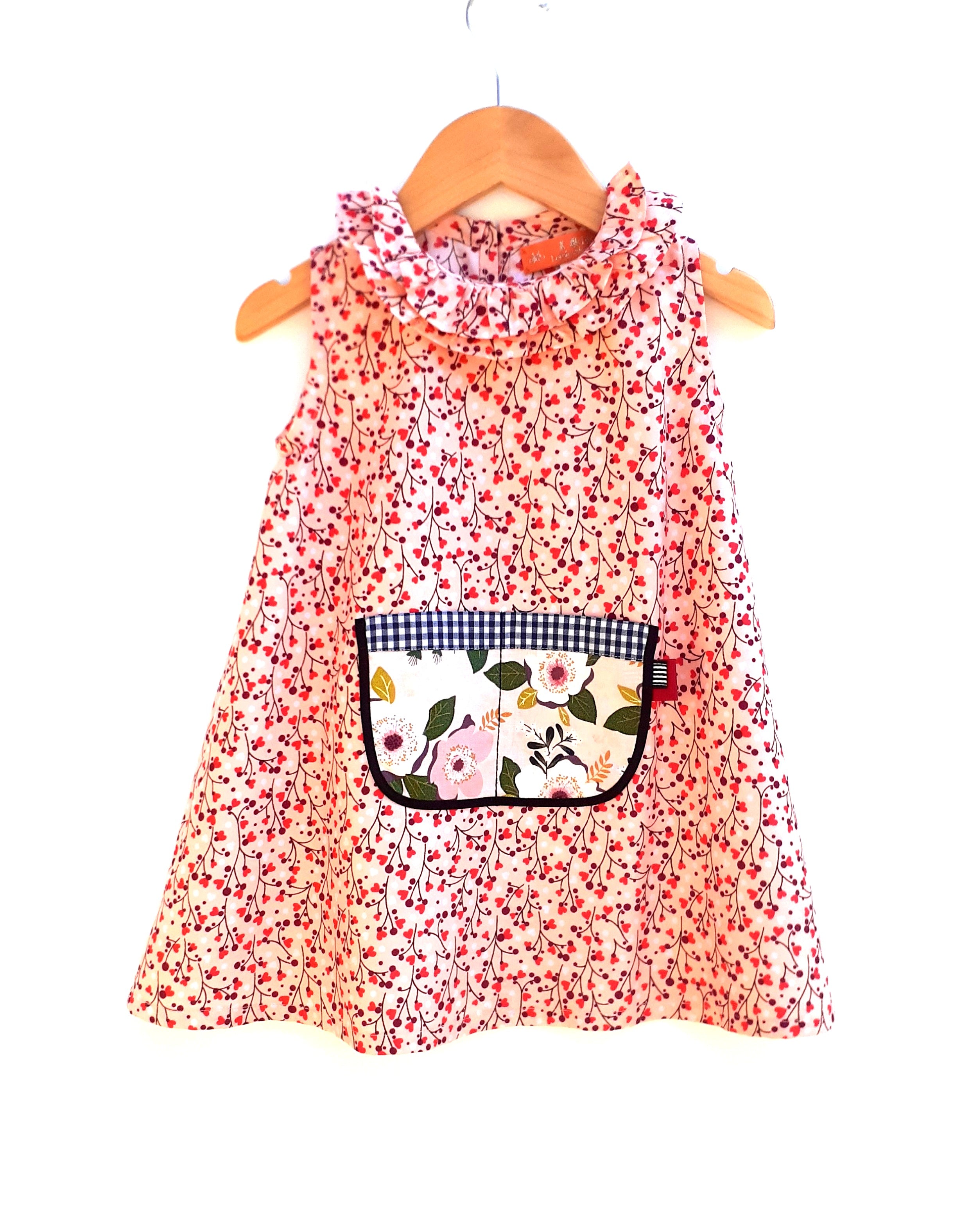 Pink and Red Girl's Dress