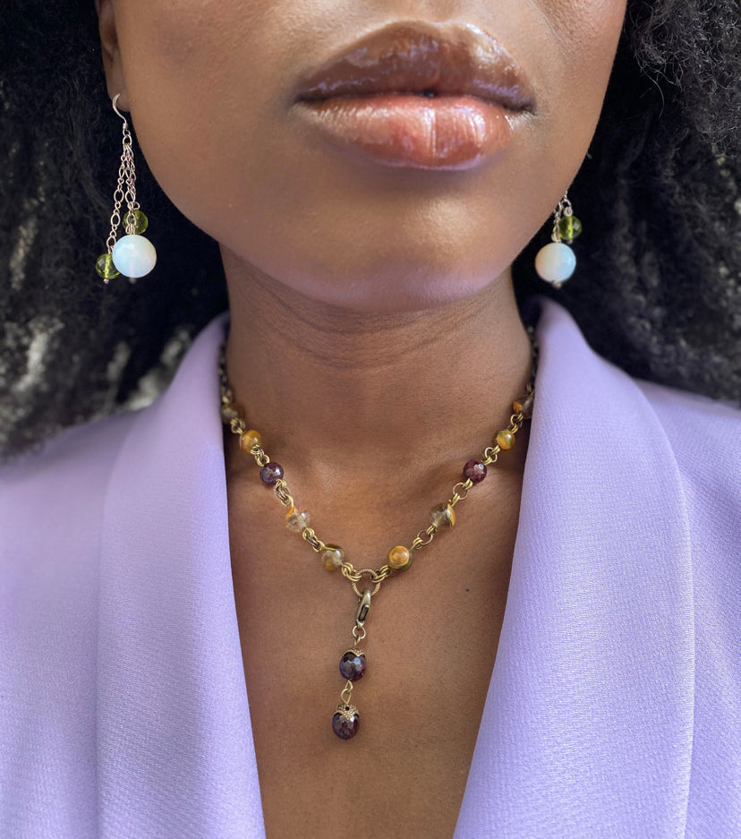 Interchangeable Garnet Necklace