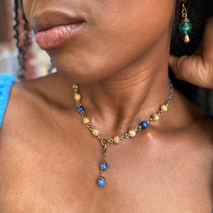 Interchangeable Lapis Necklace