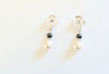 Black Diamond Florence Pearl Silver Plated Earrings