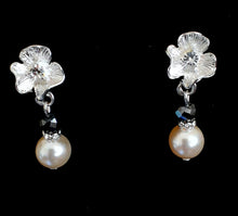 Black Diamond Florence Pearl Silver Plated Earrings