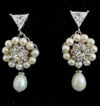 Florita Pearl Drop and Cubic Zirconia Earrings