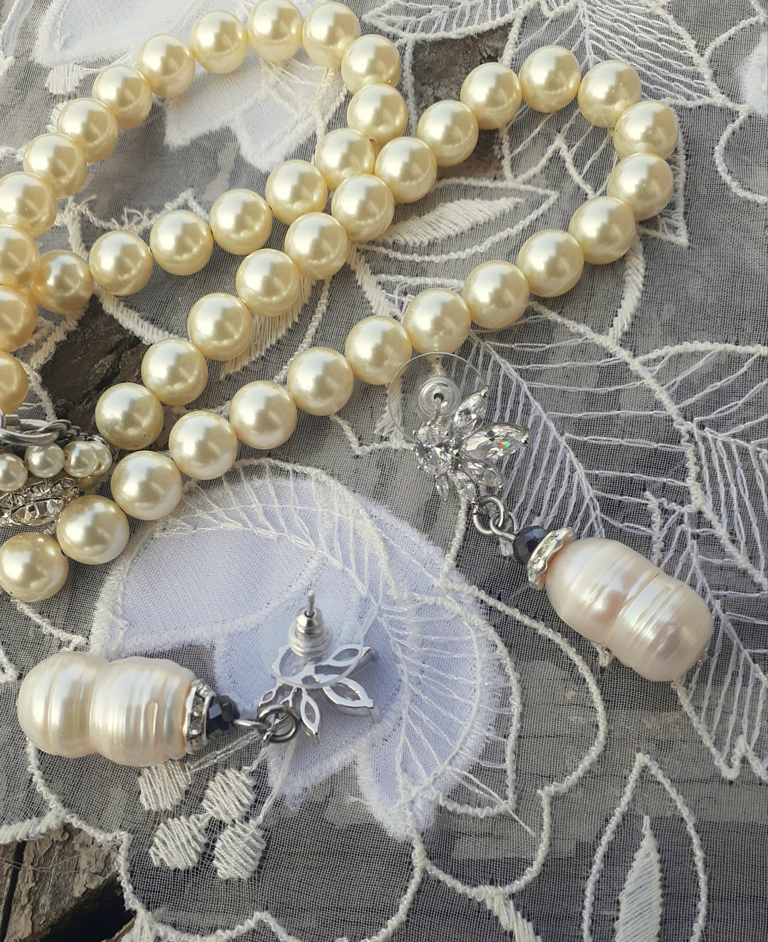 Fumi Freshwater Pearl and Cubic Zirconia Earrings