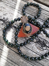 Green Double Stranded Statement Necklace