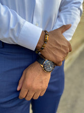 Tiger Eye Stainless Steel Beaded Bracelet with Lobster Clasp