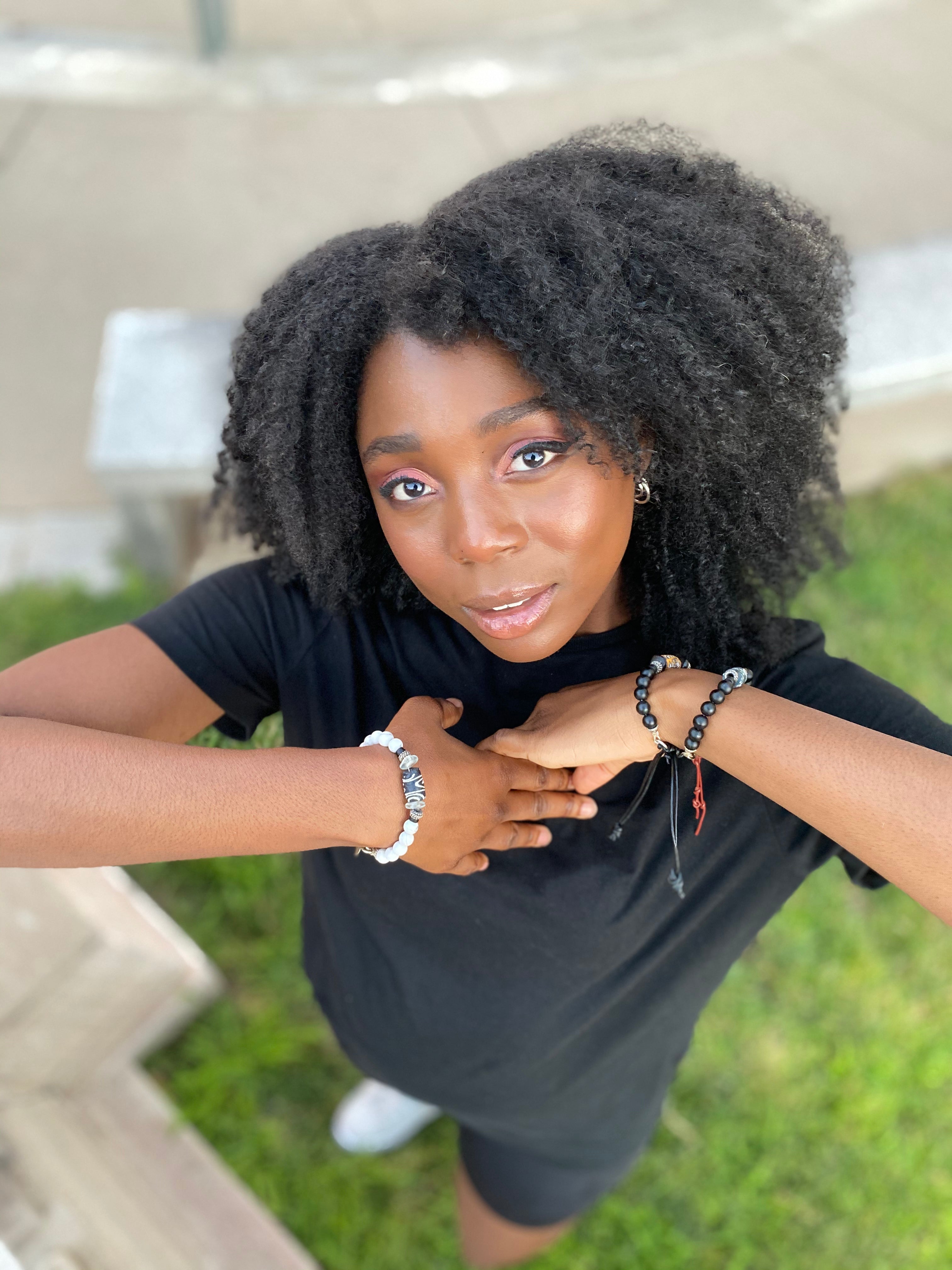 Howlite Stainless Steel Beaded Bracelet