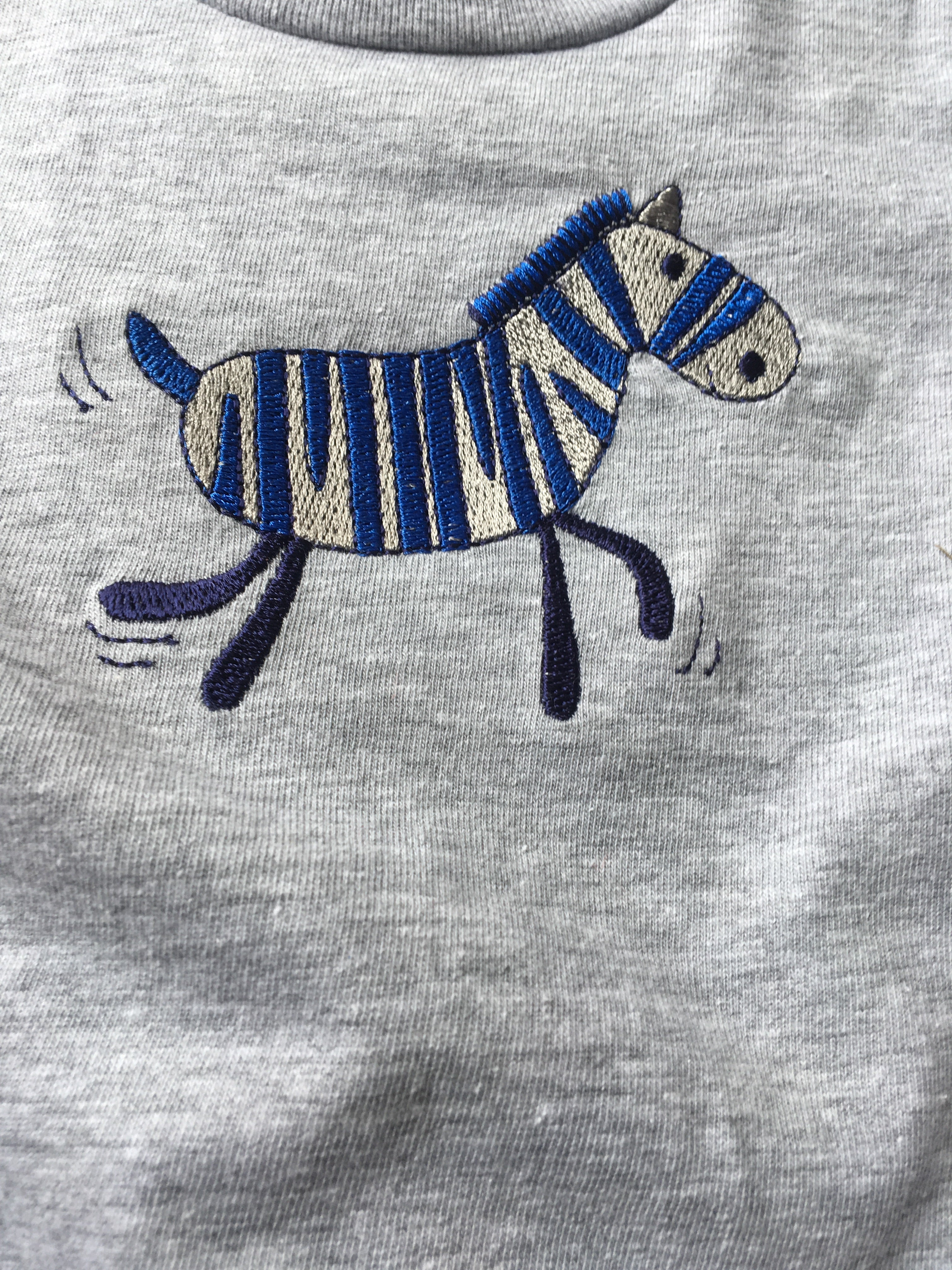 Embroidered Zebra Toddler T-shirt 