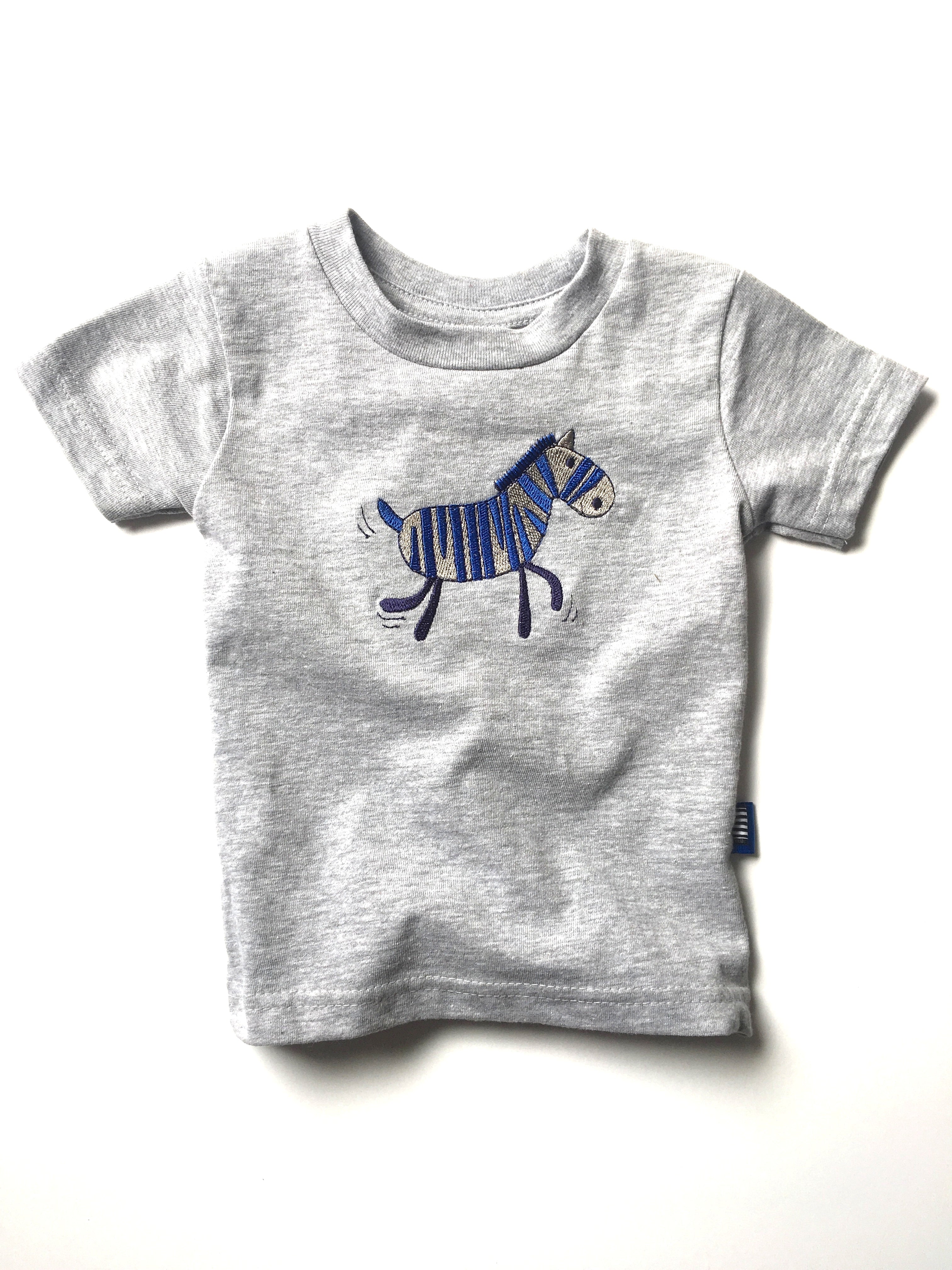 Embroidered Zebra Toddler T-shirt 