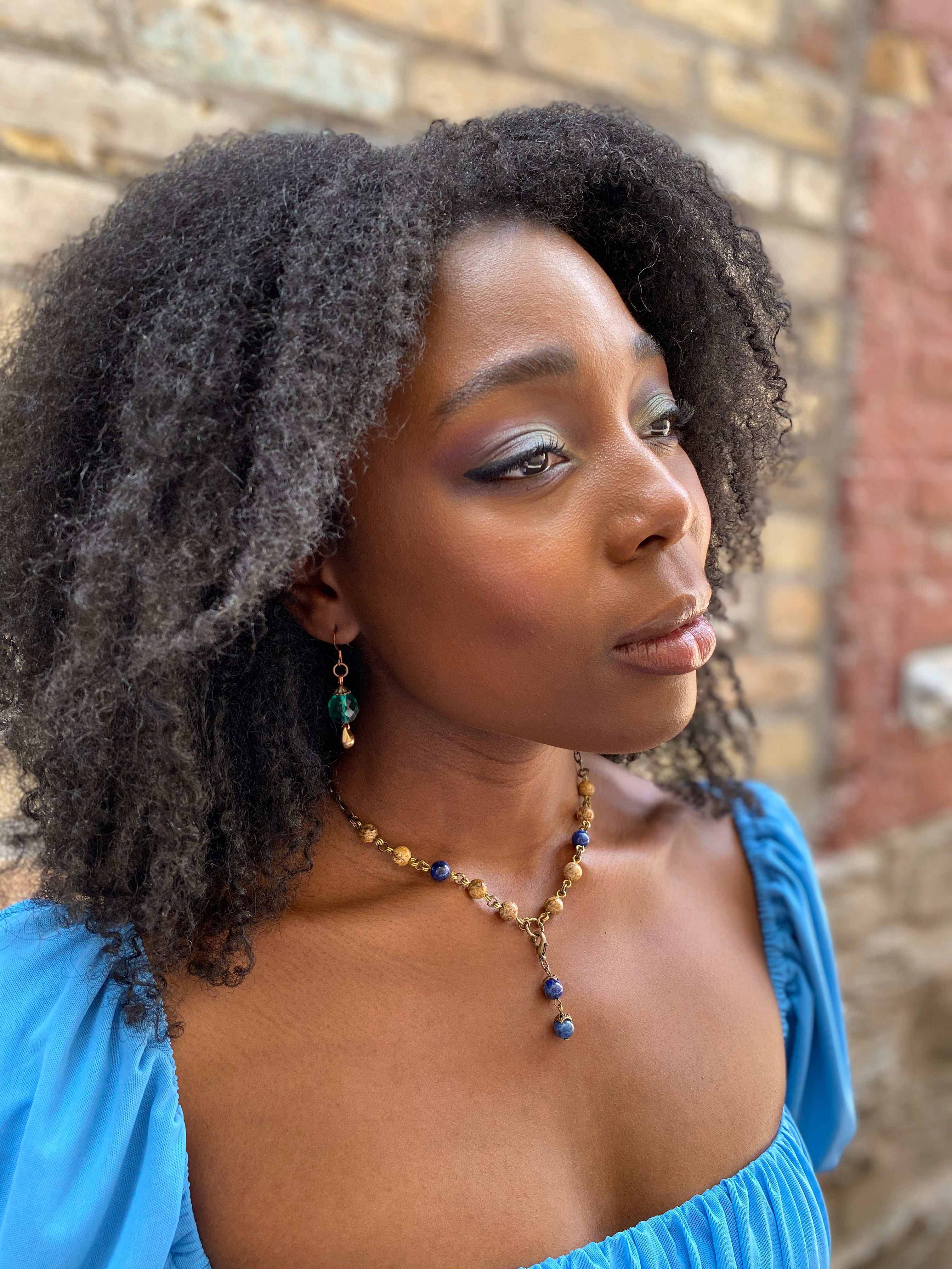 Interchangeable Lapis Necklace