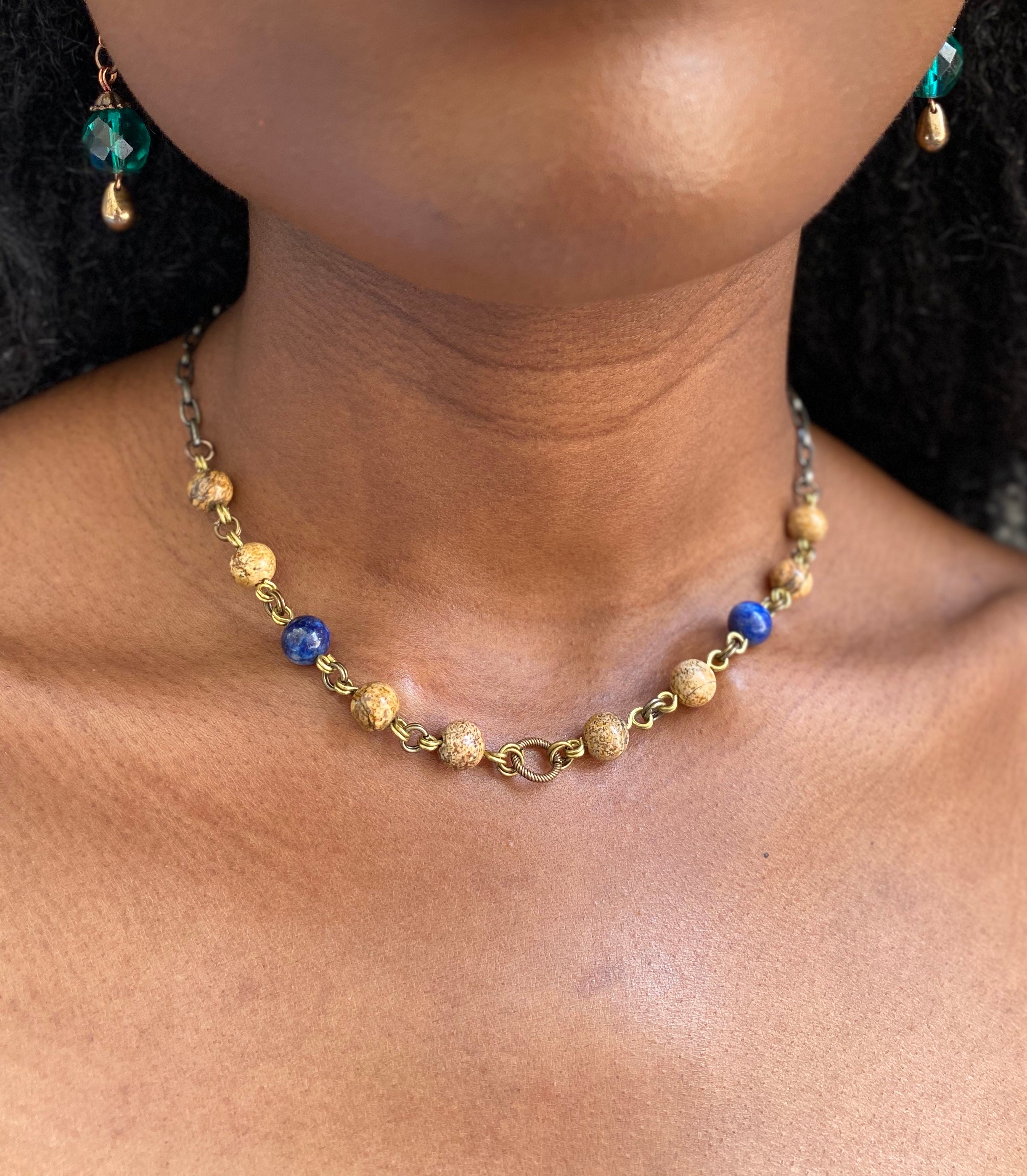 Interchangeable Lapis Necklace