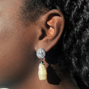 Olivia Freshwater Pearl and Cubic Zirconia Earrings