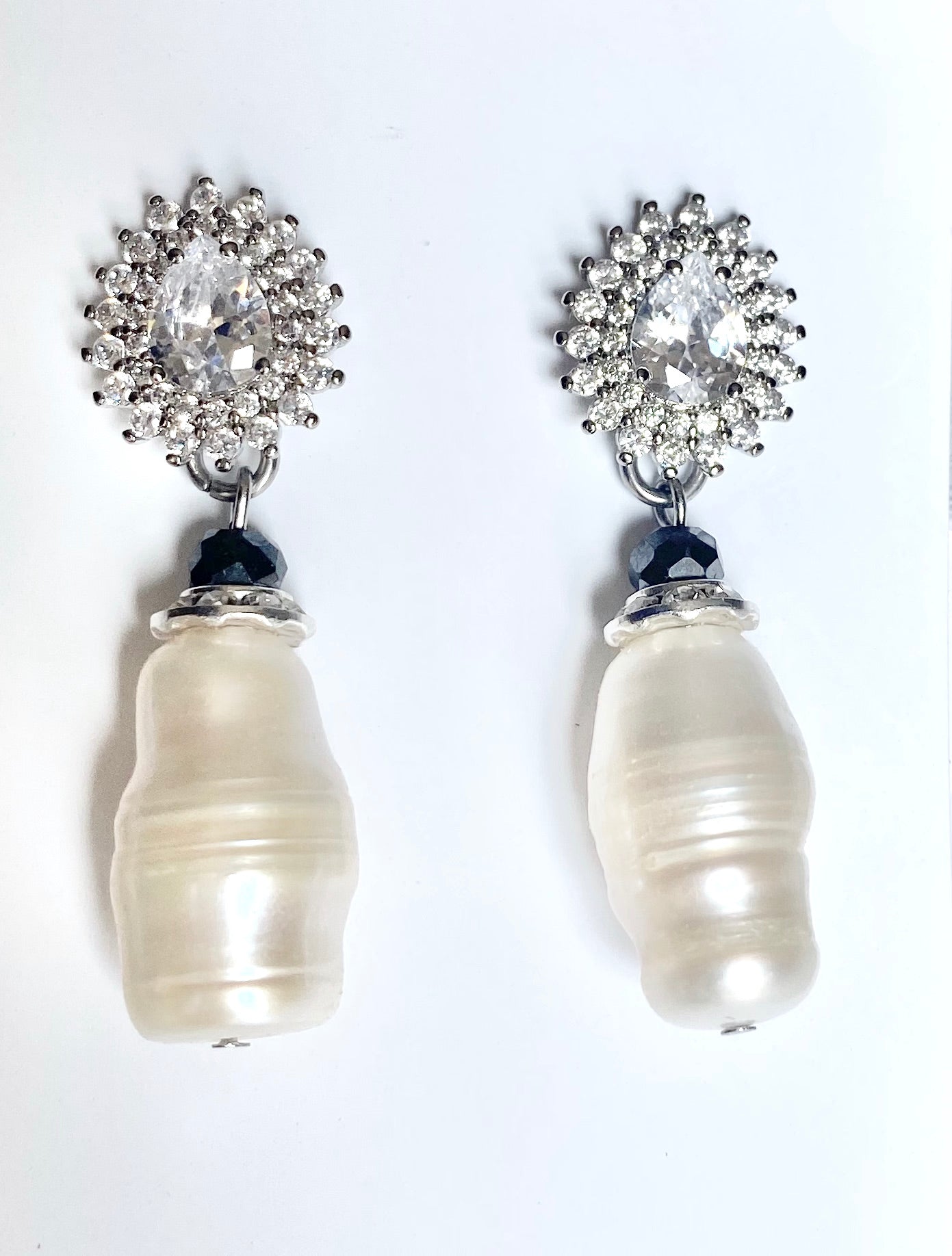 Olivia Freshwater Pearl and Cubic Zirconia Earrings