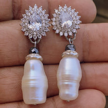 Olivia Freshwater Pearl and Cubic Zirconia Earrings