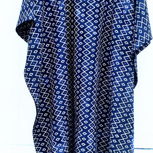 Indigo and White Kaftan
