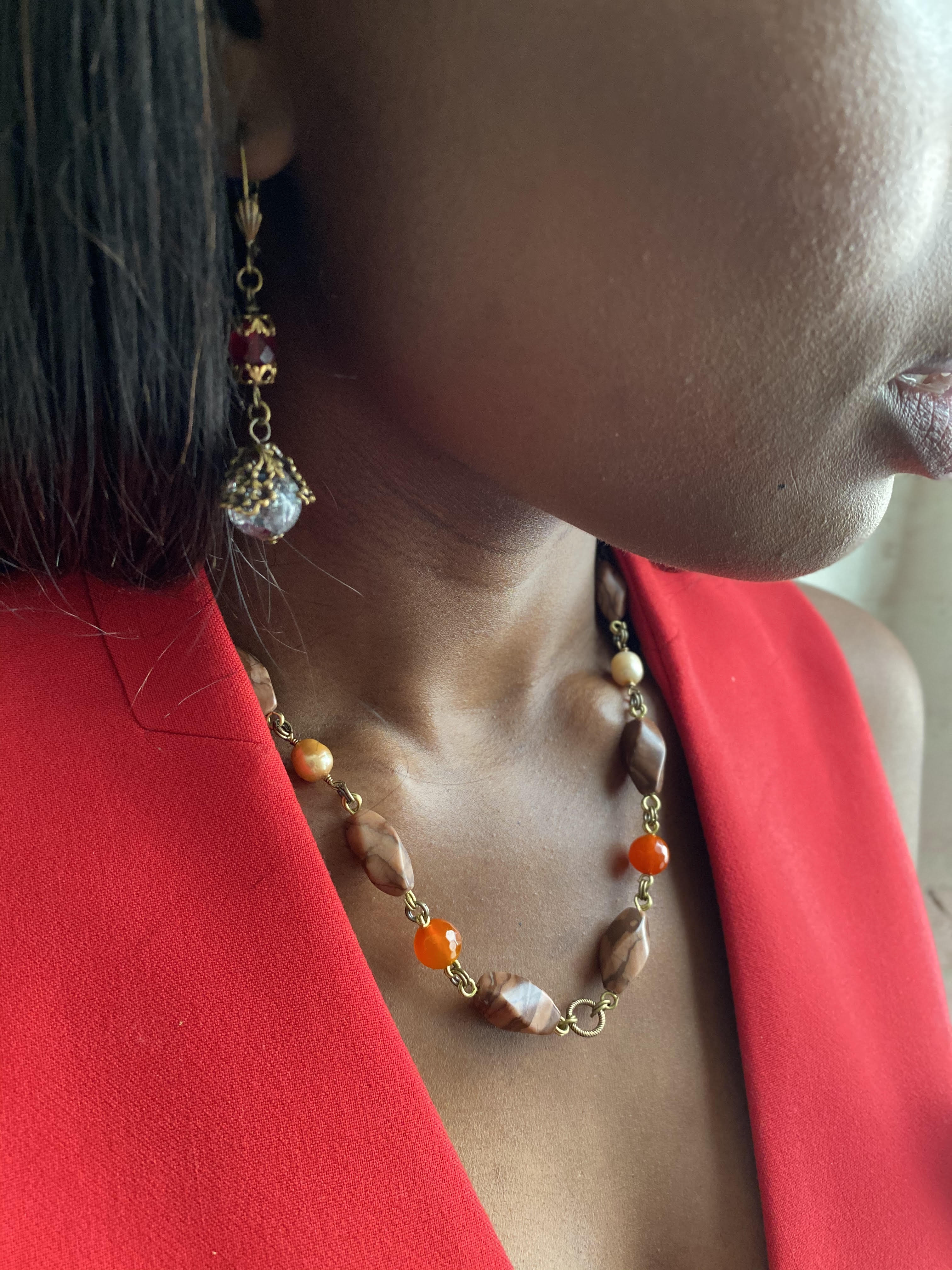 Interchangeable Carnelian Necklace